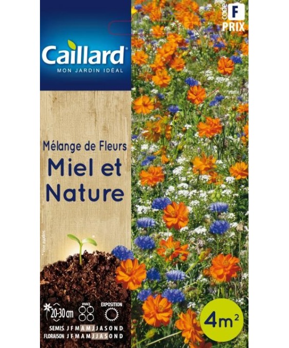 Melange de fleurs "miel et nature - fleurs courtes”