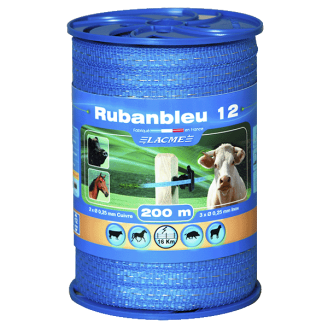 Ruban Bleu 12Mm Bobine 200M