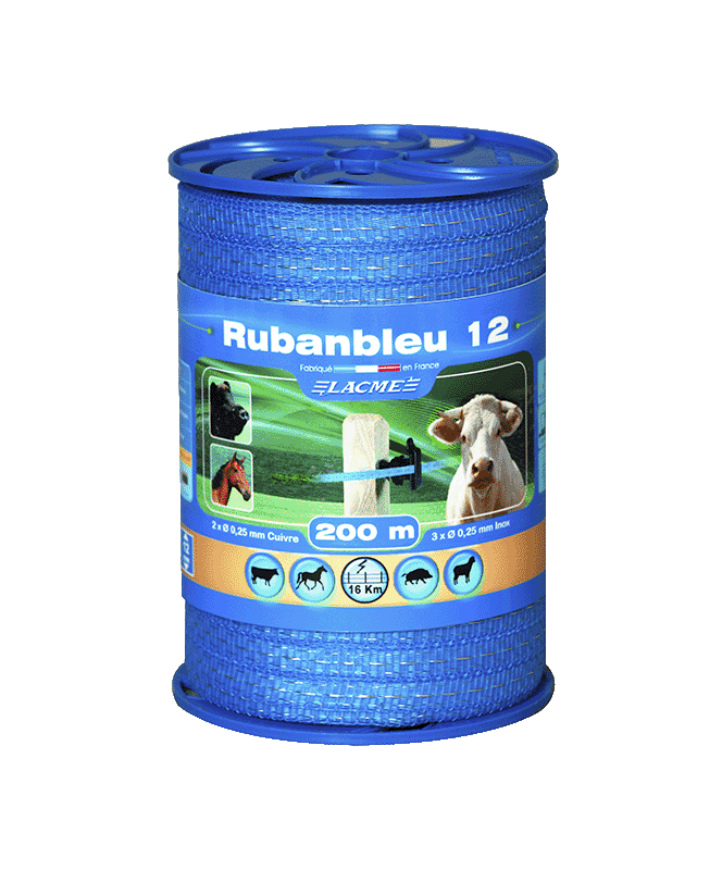 Ruban Bleu 12Mm Bobine 200M