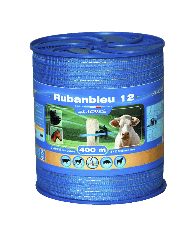 Ruban Bleu 12Mm Bobine 400M