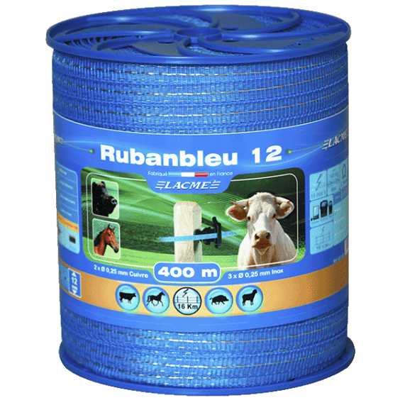 Ruban Bleu 12Mm Bobine 400M