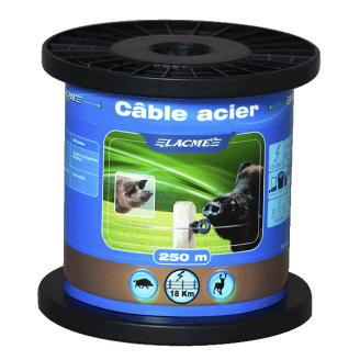 Fil de Clôture - Cable Acier 250M