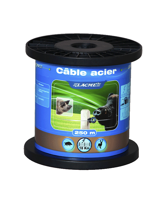 Fil de Clôture - Cable Acier 250M