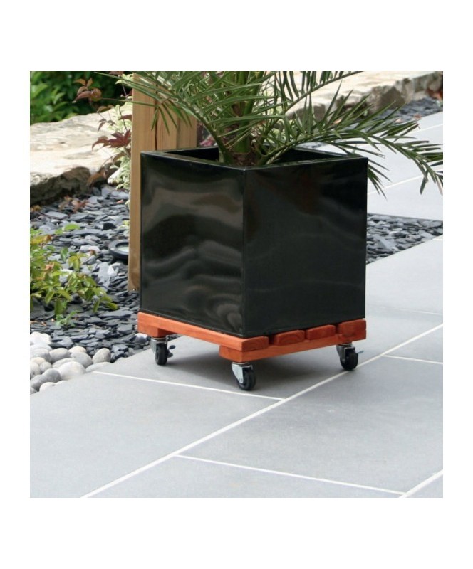 Support Roulant pour Pot Carré 30X30Cm