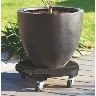 Support Roulant pour Pot Anthracite 30cm