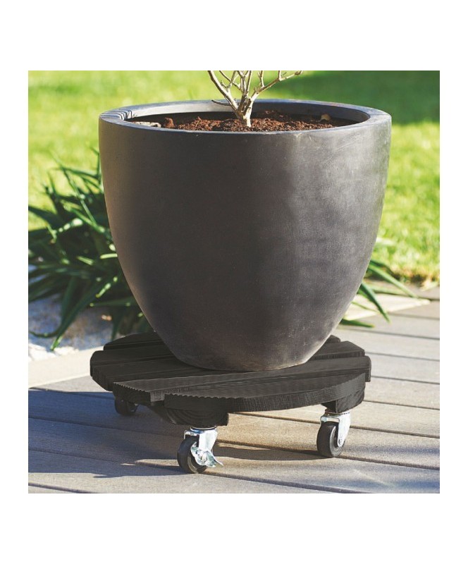 Support Roulant pour Pot Anthracite 30cm