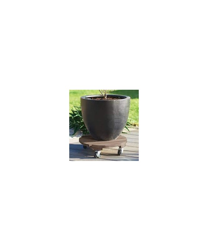 Support Roulant pour Pot Taupe 40cm