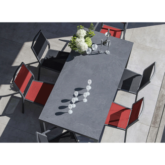 Table Soto 205X100 Alu Gris