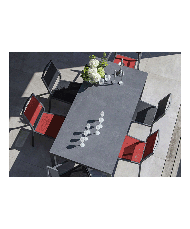 Table Soto 205X100 Alu Gris