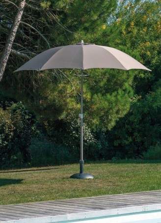 Parasol rond inclinable - Taupe