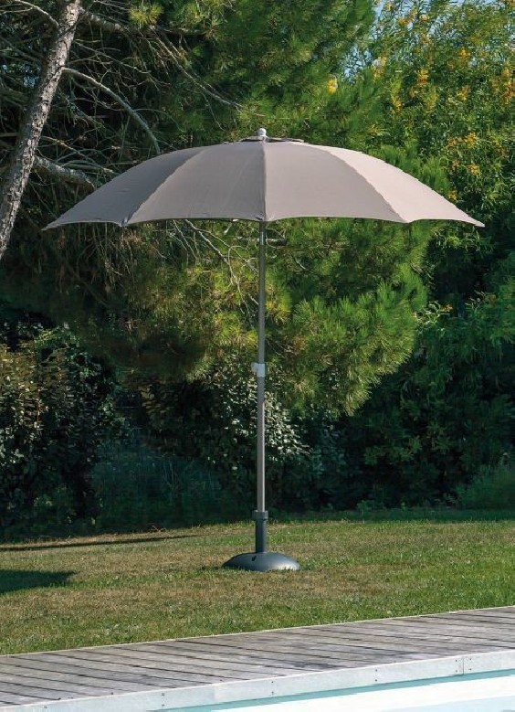 Parasol rond inclinable - Taupe