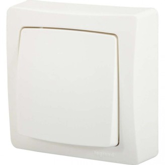 Poussoir Blanc Ip31 Fixation Murale en Saillie Par Vis