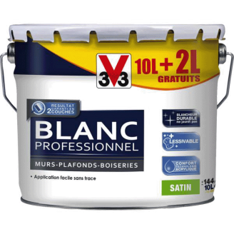 Peint Blanc Pro Satin 10 + 2L