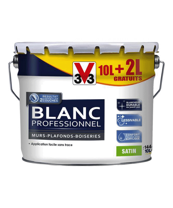 Peint Blanc Pro Satin 10 + 2L