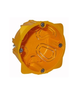 Boîte dEncastrement Ronde Jaune Diam. 67 X Prof. 40 Mm 4 Entrées