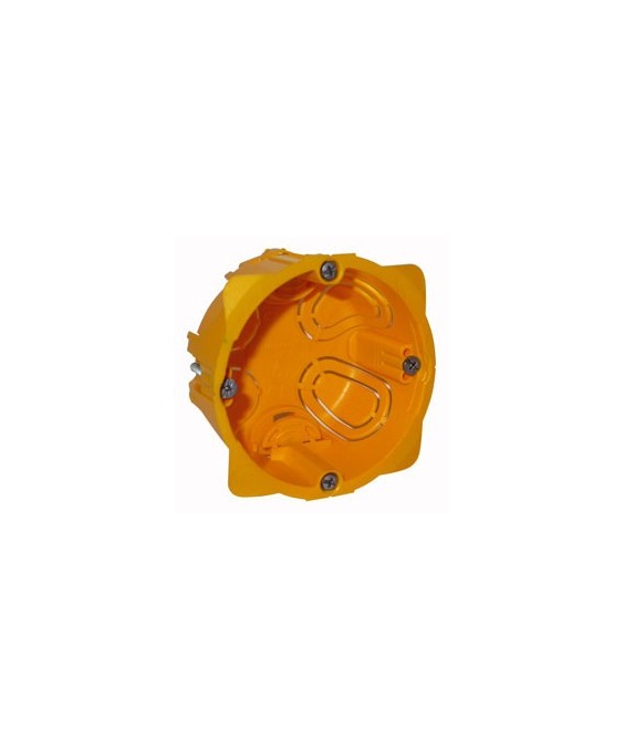 Boîte dEncastrement Ronde Jaune Diam. 67 X Prof. 40 Mm 4 Entrées