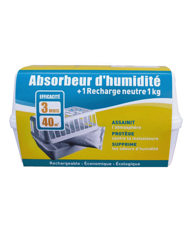 Absorbeur Humidite + Recharge 1Kg