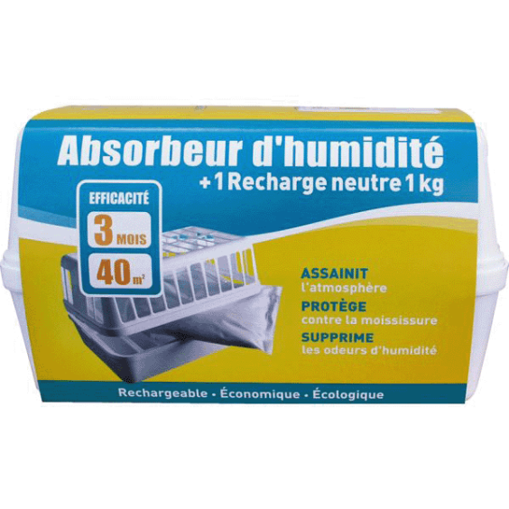 Absorbeur Humidite + Recharge 1Kg