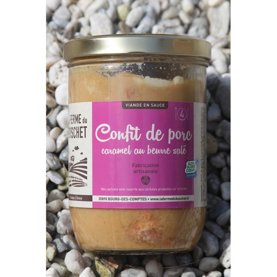 Confit de Porc au Caramel Beurre Salé 850 Ml - 4 Personnes