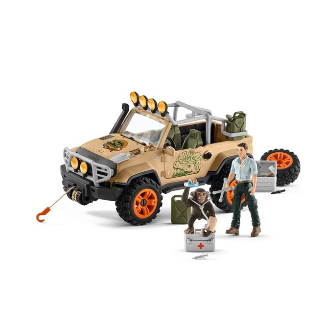 Véhicule 4X4 avec Treuil   Figurine Plastique