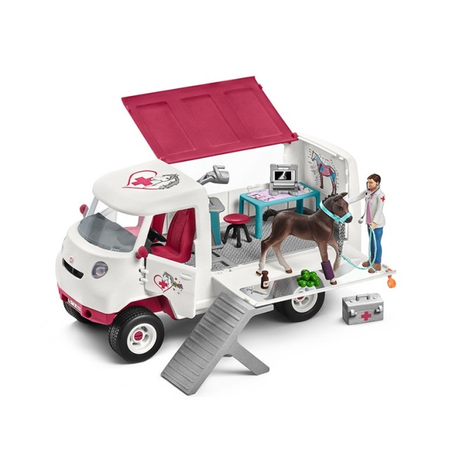 Vétérinaire Mobile + Poulain   Figurine Plastique