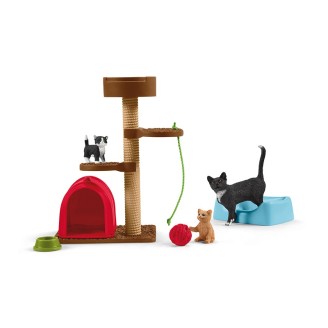 Divertissement Pour Chats Mignons   Figurine Plastique