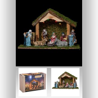 Creche Noel Lumineux 8 Santons