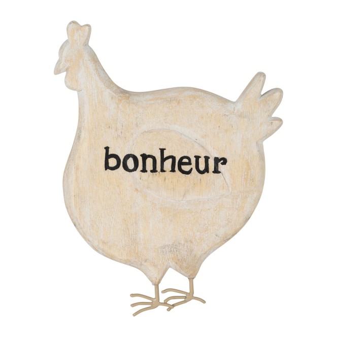 Deco Suspendre Poule Bonheur Codette Naturel 20X27Cm Albazia