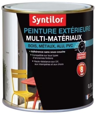 Peinture extérieure multi matériaux - 0,5L - Gris alu satiné - SYNTILOR