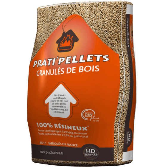 Granulés de bois Prati'pellets - 15 kg