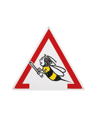 Panneau de signalisation "attention abeille"