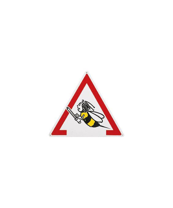 Panneau de signalisation "attention abeille"