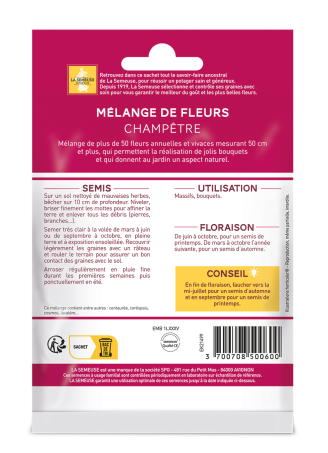 Mélange de fleurs Champêtres 10m2