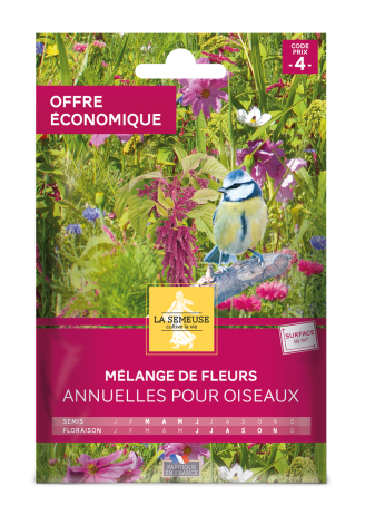 Mélange de fleurs annuelles pour oiseaux 10m2