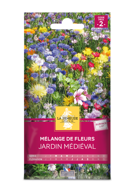 Mélange de fleurs médiéval 3m2