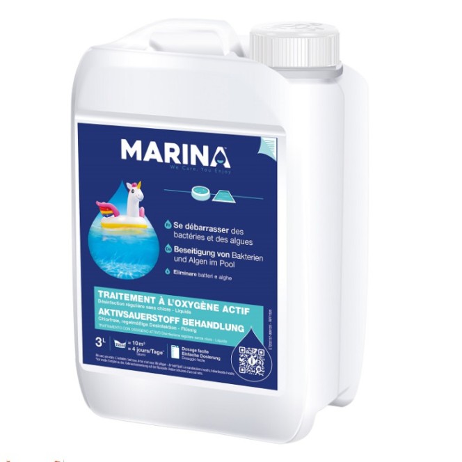 Traitement Complet Liquide à l'oxygène actif 3L - Marina