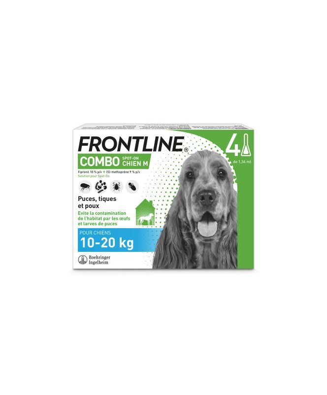 Frontline Combo Chien 10-20Kg 4 Pipettes