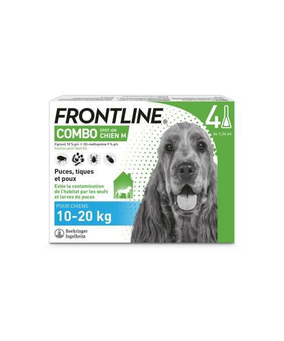 Frontline Combo Chien 10-20Kg 4 Pipettes