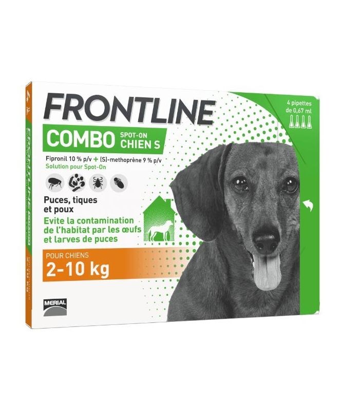 Frontline Combo Chien 02-10Kg 4 Pipettes