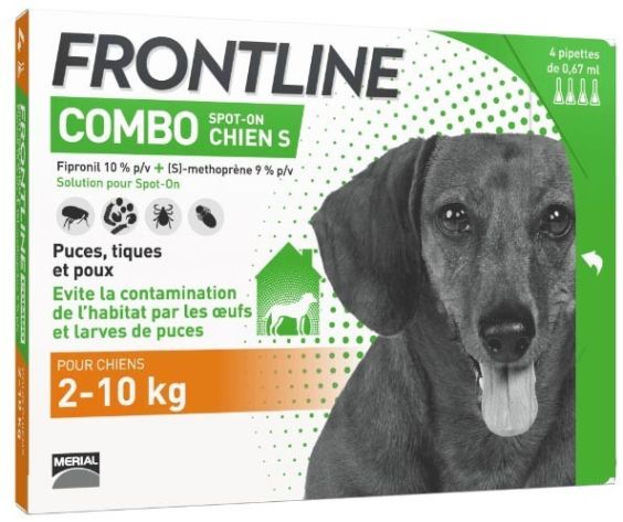 Frontline Combo Chien 02-10Kg 4 Pipettes