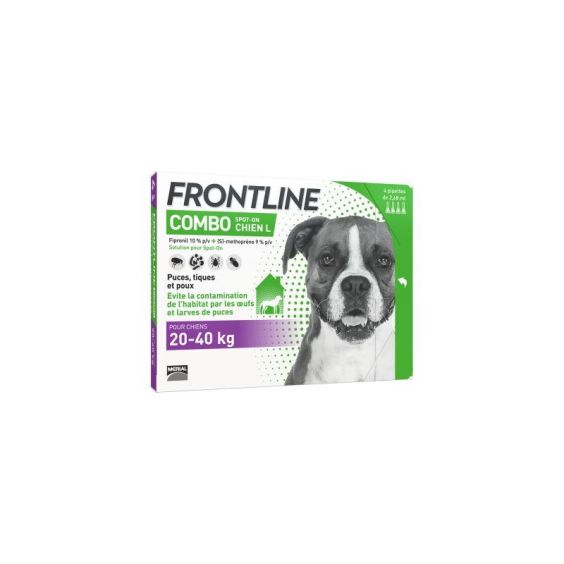 Frontline Combo Chien 20-40Kg 4 Pipettes