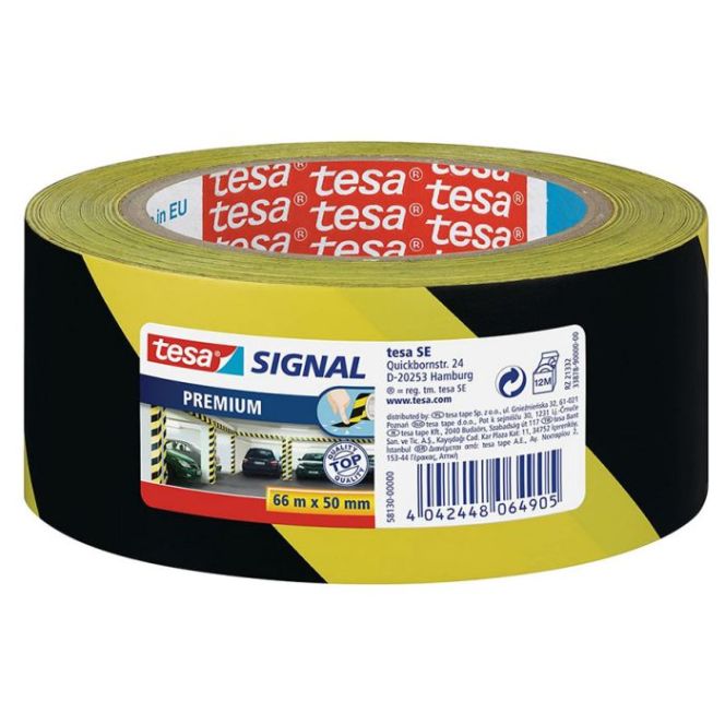 Adh Signalis Tesa 66X60 Noir Jaune