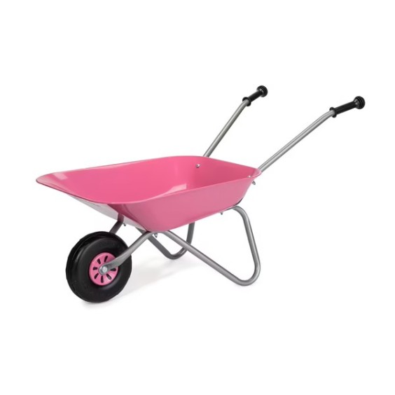 Brouette rose en métal Rolly Toys