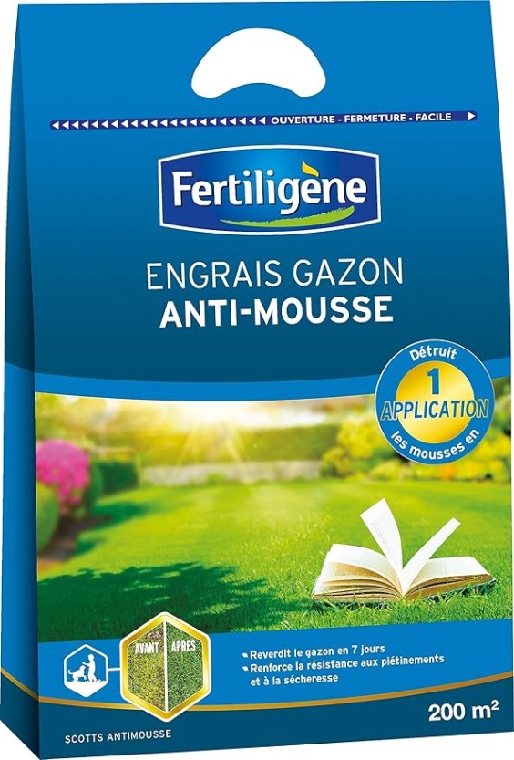 Engrais gazon anti-mousse 7 KG